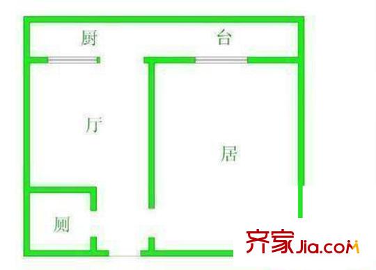 堤?hào)|里戶型圖戶型圖 1室1廳1衛(wèi)1廚