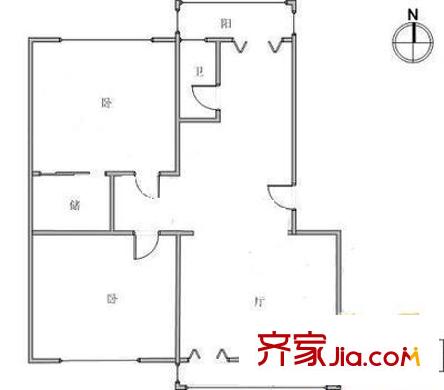 寧福里戶型圖戶型圖 2室2廳1衛(wèi)