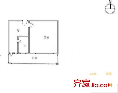 寧福里戶型圖戶型圖 1室1廳1衛(wèi)
