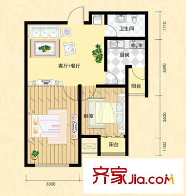 祥豐里 2室 戶型圖