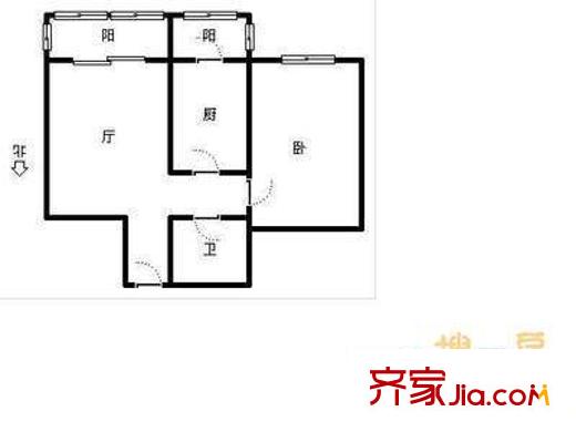 陽城里戶型圖戶型圖 1室1廳1衛(wèi)1廚