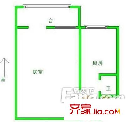 宜君北里戶型圖戶型圖 1室