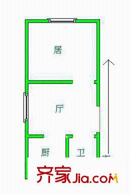 友誼公寓戶型圖戶型圖 1室1廳1衛(wèi)1廚