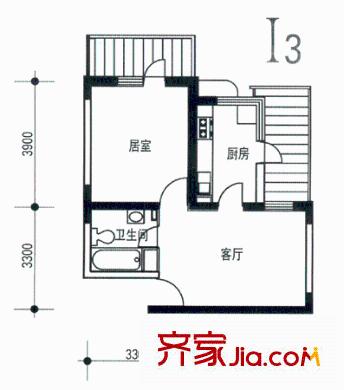 森淼公寓戶型圖戶型圖 1室