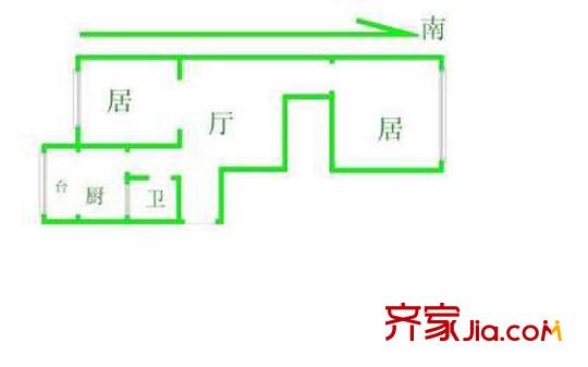 芳竹花園戶型圖戶型圖 2室1廳1衛(wèi)1廚