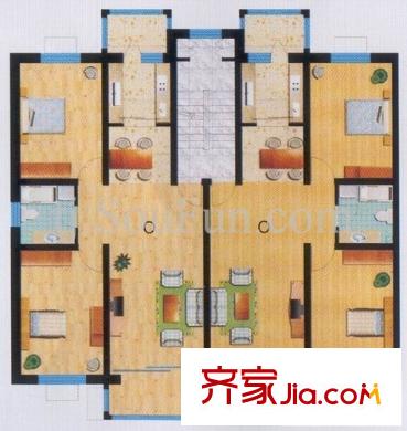 美晨家園戶型圖O 2室2廳1衛(wèi)