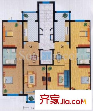 美晨家園戶型圖G 2室1廳1衛(wèi)
