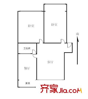 裕豐樓 2室 戶型圖