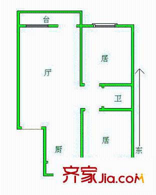 春江里戶(hù)型圖戶(hù)型圖 2室1廳1衛(wèi)1廚