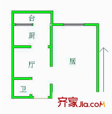 春江里戶型圖戶型圖 1室1廳1衛(wèi)1廚