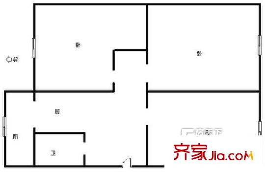 曲溪西里戶型圖戶型圖 2室1廳1衛(wèi)1廚
