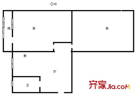 曲溪西里戶型圖戶型圖 2室1廳1衛(wèi)1廚