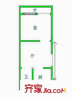 美湖里戶型圖 戶型圖 1室1廳1衛(wèi)1廚