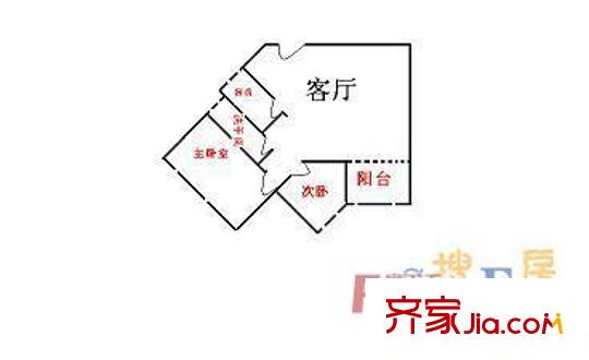 萬(wàn)德花園戶型圖戶型圖 2室1廳1衛(wèi)1廚