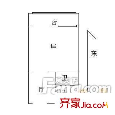 延生里戶型圖戶型圖 1室1廳1衛(wèi)1廚
