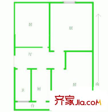 立達公寓戶型圖戶型圖 3室1廳1衛(wèi)1廚