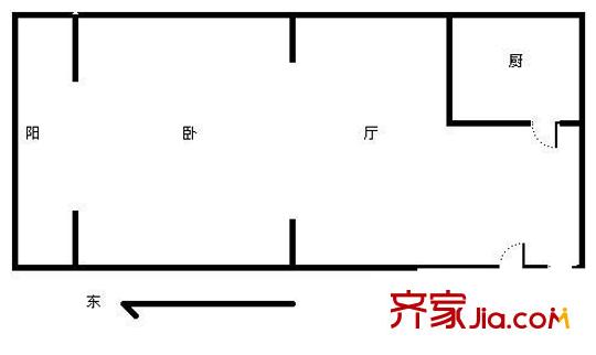 延生里戶型圖戶型圖 1室1廳1衛(wèi)1廚