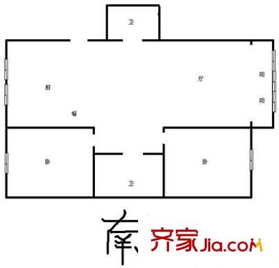 萬德花園 2室 戶型圖