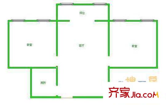 大江南里戶型圖戶型圖 2室1廳1衛(wèi)