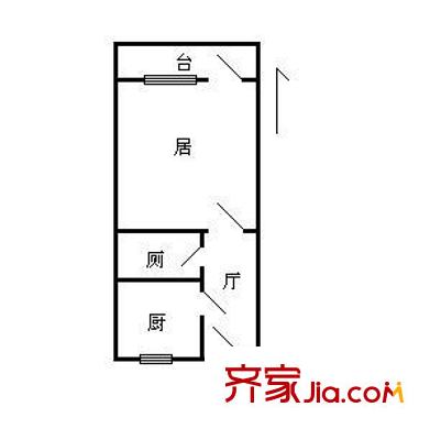 大江南里戶型圖戶型圖 1室1廳1衛(wèi)1廚
