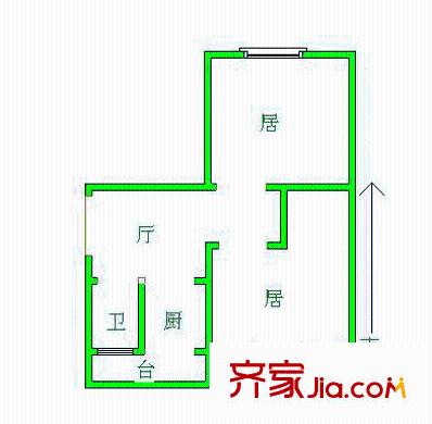 丹江里 2室 戶型圖