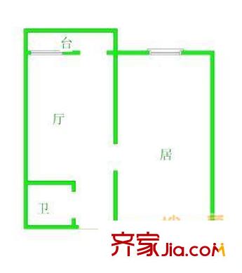 丹江里 1室 戶型圖