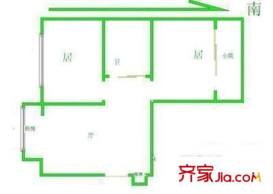 陽光花園戶型圖戶型圖 1室1廳1衛(wèi)1廚