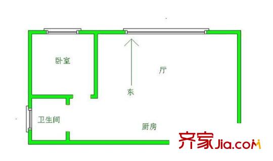 陽光花園戶型圖戶型圖 1室1廳1衛(wèi)1廚