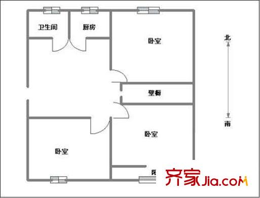 前光里戶(hù)型圖戶(hù)型圖 3室1廳1衛(wèi)1廚
