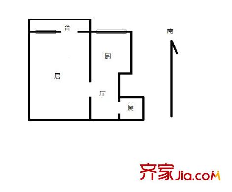 建湖里 1室 戶型圖