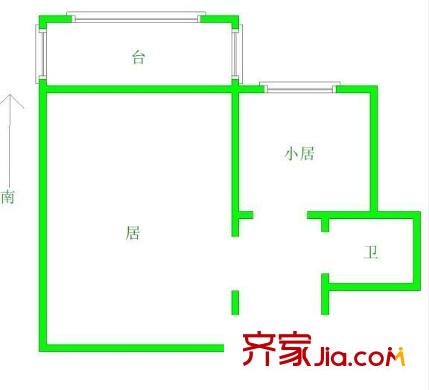 建湖里戶型圖戶型圖 2室1廳1衛(wèi)1廚