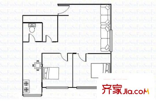 智源里和馨園 2室 戶型圖