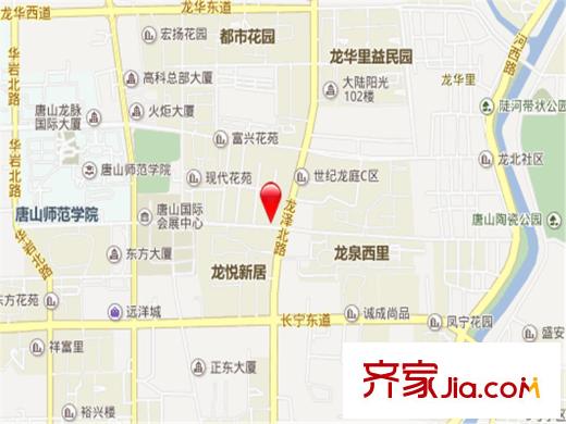 世紀龍庭交通圖唐山  