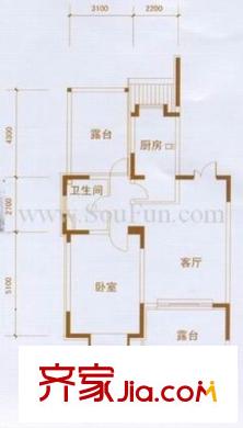 天江格調(diào)蘭庭戶型圖戶型圖 1室1廳1衛(wèi)1廚