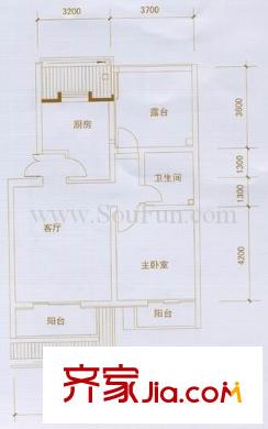 天江格調(diào)蘭庭戶型圖戶型圖 1室1廳1衛(wèi)1廚