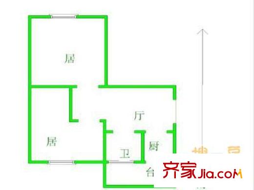 賓水里戶型圖 戶型圖 2室1廳1衛(wèi)1廚