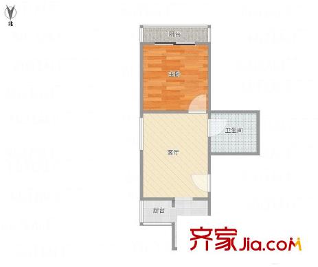 祥和家園 1室 戶型圖