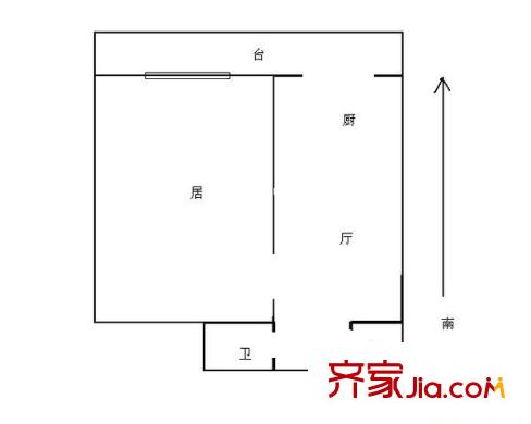 宜白南里戶型圖戶型圖 1室1廳1衛(wèi)1廚