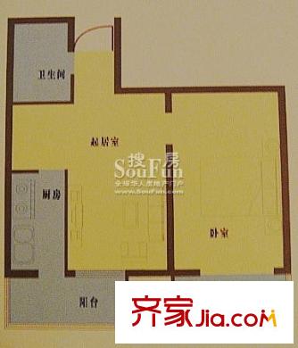 雅潤嘉園戶型圖09 1室1廳1衛(wèi)