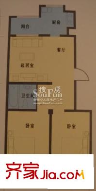 雅潤嘉園戶型圖05 2室1廳1衛(wèi)