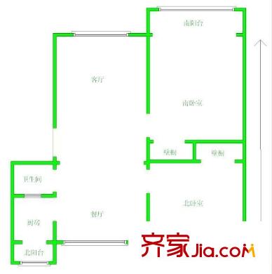 龍?jiān)茦?2室 戶型圖