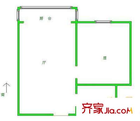 宜川北里戶型圖戶型圖 1室1廳1衛(wèi)1廚