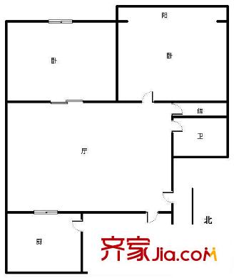 亞中花園戶型圖戶型圖 2室1廳1衛(wèi)1廚