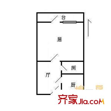 金平東里戶型圖戶型圖 1室1廳1衛(wèi)1廚
