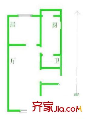 金平東里戶型圖戶型圖 1室1廳1衛(wèi)1廚