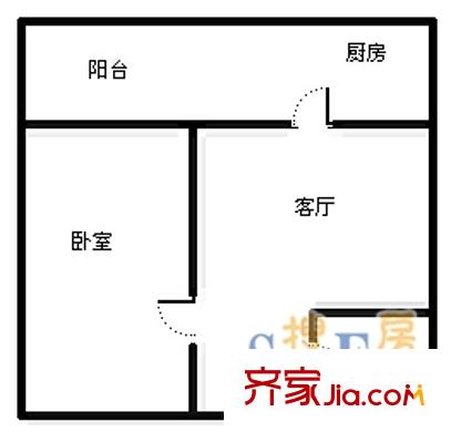 金平東里戶型圖戶型圖 1室1廳1衛(wèi)1廚