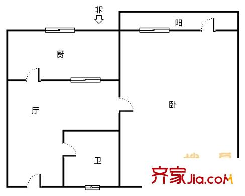 雅園里戶型圖戶型圖 1室1廳1衛(wèi)1廚