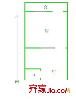 紫金北里戶型圖戶型圖 1室1廳1衛(wèi)1廚