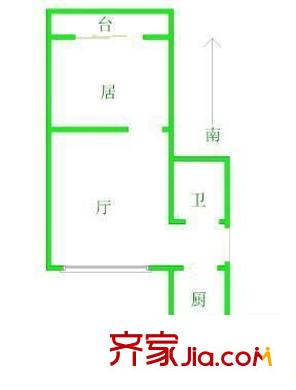 紫金北里戶型圖戶型圖 1室1廳1衛(wèi)1廚