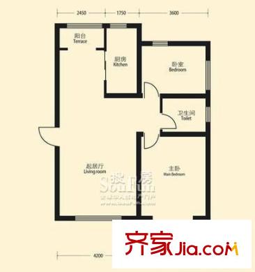 北岸尚城戶型圖戶型圖 2室1廳1衛(wèi)